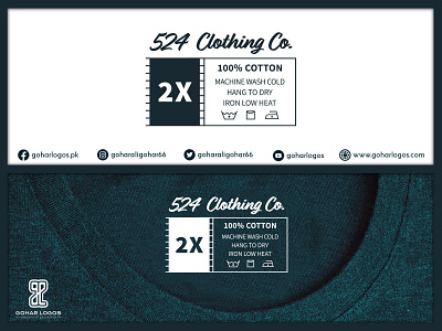 524 Clothing Co. Neck Tag Design clothingtags graphic design hangtag necktag