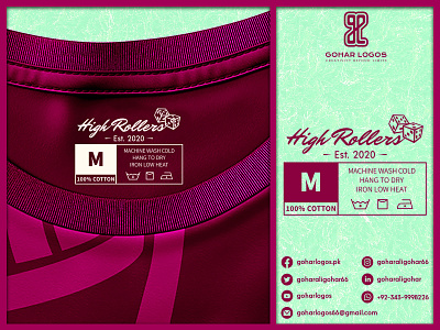 High Rollers Neck Tag/Label