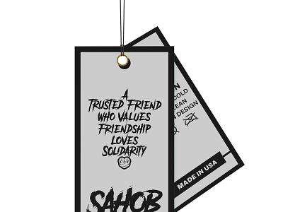Sahob Hang Tag Design branding graphic design logo tag