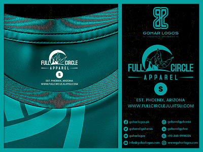 Full Circle Apparel Custom Shirt Tag graphic design illustrator logodesign