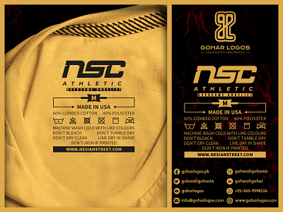 NSC Custom Shirt Tag clothingtags customwovenlabel hangtags shirttags tags