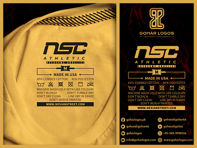 NSC Custom Shirt Tag