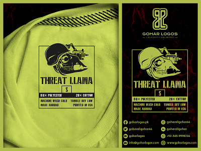 Threat Llama | Custom Neck Label | Custom Clothing Tag labels tags