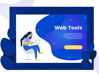 Web Tools digital dribbble girl illustration internet notebook ui web