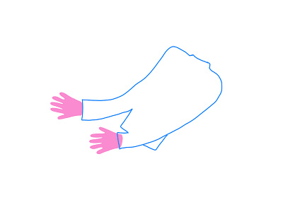 someone in a turtleneck art blue good illustration like nice pink simple strange