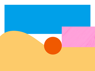 sunset №1 color day design geometry illustration like pink simple space sun symbol