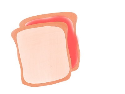 sandwich in her purse? bread illustration jam like sandwich in her purse