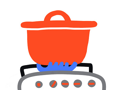 soup blue cook food illustration kitchen norm red simple soup