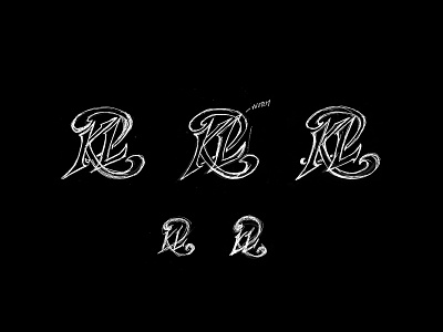 KL Monograms branding design guitar id identity instruments letterforms letters logo luthier monogram typography