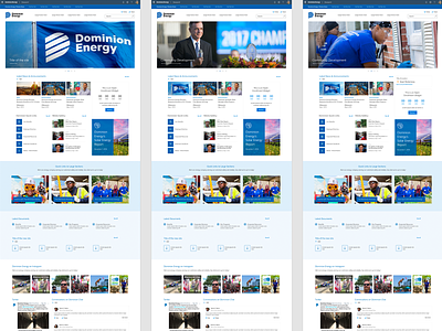 Dominion Energy - Sharepoint Intranet Concepts brand experience branding design energy intranet microsoft responsive typography ui ux web