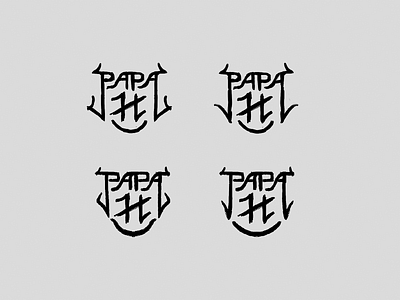 Papa H - Refined Marker Studies branding concept design heavy metal identity illustration letterforms letters logo logotype metal monogram sketch typography