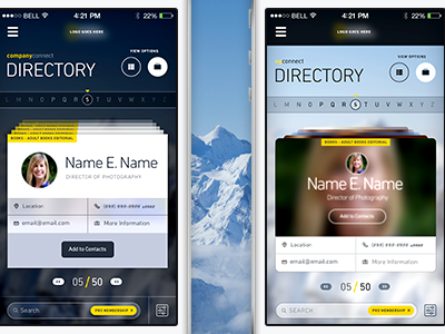 Directory App app branding design directory ios7 ui ux