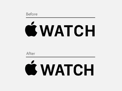 Dear Apple, Learn to Kern branding characters design kerning legible letters readable typography