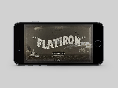 Flatiron Release! branding design game ships texture typography war