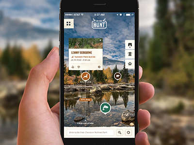 Hunting App (Augmented Reality) app augmented reality branding design hunting ios outdoors