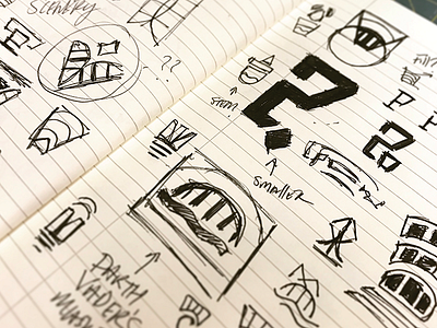 DDC Workshop Sketches branding chaplin ddc design fieldnotes icons identity logo symbols typography workshop