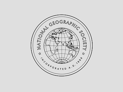 NG Seal badge branding design education globe history logo science seal society typography