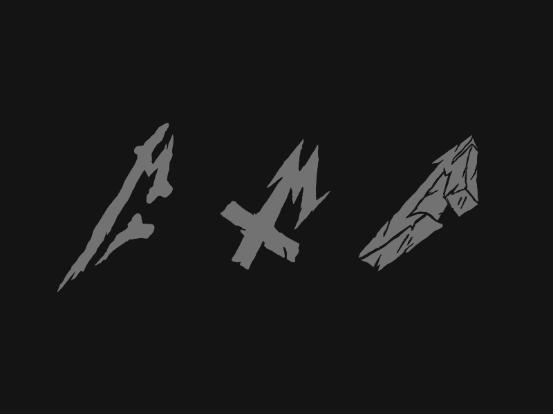 Heavy Metal Ms letterform metal guitar music heavy metal illustration identity logo typography design branding