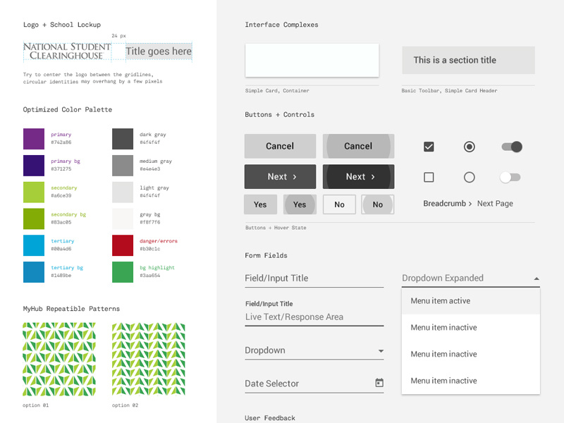 NSC Design System material design creative pattern interface ux design design system design language google material ui