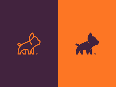 Visual Identity animal brand branding bulldog clean dog flat french icon idendity logo simbol vet veterinary