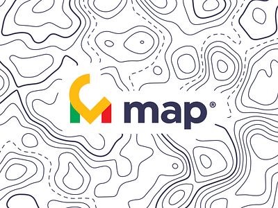 Map - Branding app brand branding design idendity illustration location logo map typography