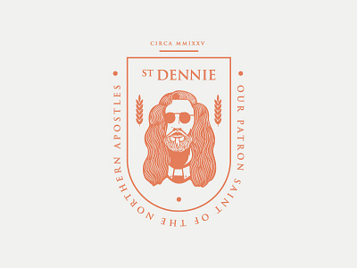 St Dennie badge identity illustration mark