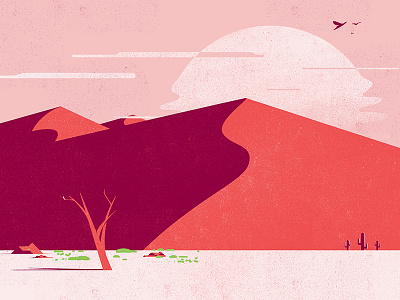 South Of The Desert birds desert hot illustration illustrator lost symbol texture vector