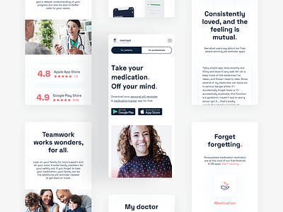 MeTreat • Patient Support & Medication Tracking System Concept agency boutique agency branding custom software development design studio europe mobile app design mobile app development product design software house technology partner ui ui design ux ux design uxui wayfinding web design web development website