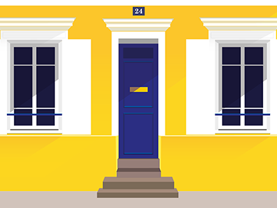 Rue Cremieux #2 parisian paris building architecture graphic design illustration vector illustrator