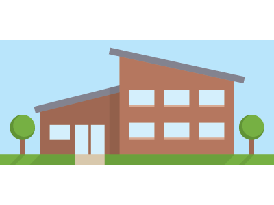 School building illustration vector