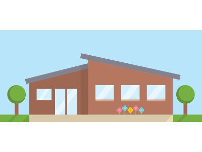 School 2 building illustration vector