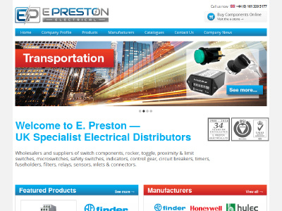 Website for electrical company electronic industrial ui web design website