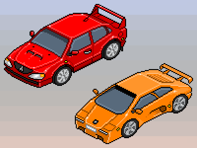 Pixel Cars bitmap cars illustration pixel art retro vehicles videogame