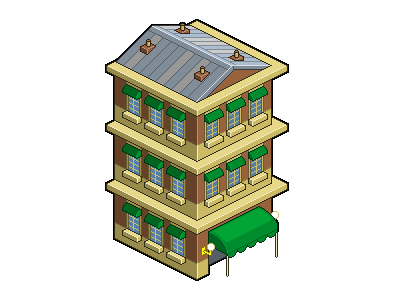 Pixel Building bitmap city illustration isometric pixel art retro videogame