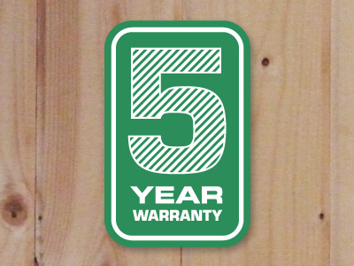 A quick logo badge green logo sticker timber warranty wood