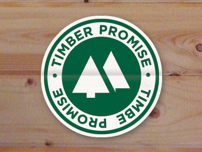 Another quick logo badge green logo promise sticker timber trees wood