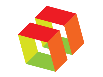 Logo 3d cube geometric icon symbol