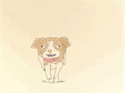 Roxy running 2d animation dog frame by frame running cycle