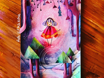 Gris fan art forest girl gris grisgame magical paper paperart trees watercolors
