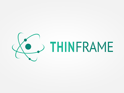 ThinFrame Logo atom branding emerald identity logo molecule