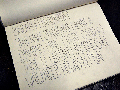 Tom Robbins hand drawn type pencil quote sketchbook tom robbins typography