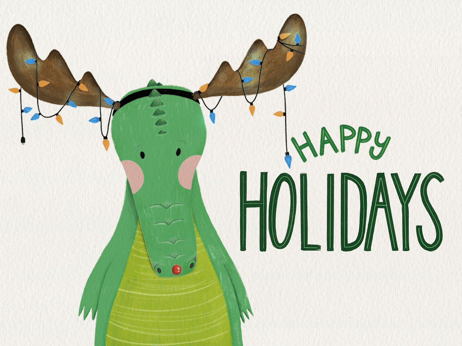 Happy Holidays Gator alligator animation character design christmas college of education education gator gif happy holidays holidays illustration university of florida