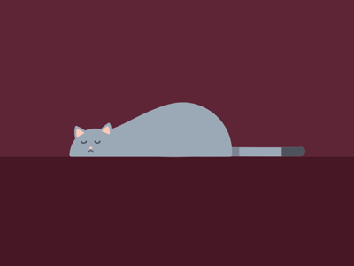 Sleepytime Kitty aftereffects cat gif kitten sleeping