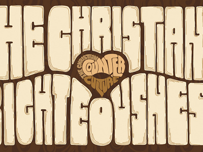 Hippie Lettering christian church fish heart hippie lettering