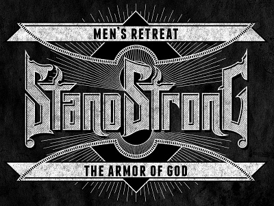 Stand Strong christian church lettering men stand strong type