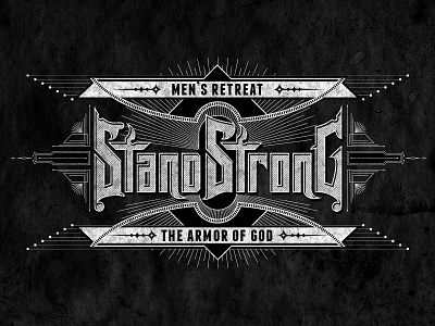 Stand Strong christian church lettering men stand strong type