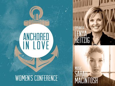 Anchored In Love anchor christian church conference flyer icon