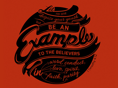 Be An Example 3 bible christian church example t shirt tim