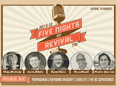 5 Nights of Revival advertising christian design graphic microphone revival