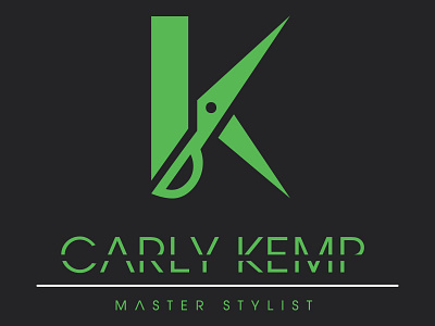 Carly 4 hair icon logo scissors